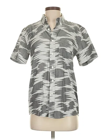 Pre-owned Assorted Brands Short Sleeve Button Down Shirt In Gray