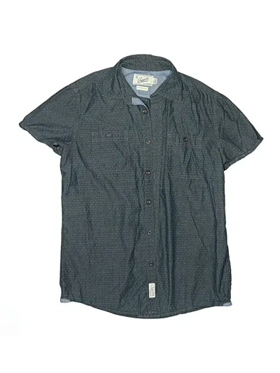 Pre-owned Assorted Brands Kids' Short Sleeve Button Down Shirt In Gray