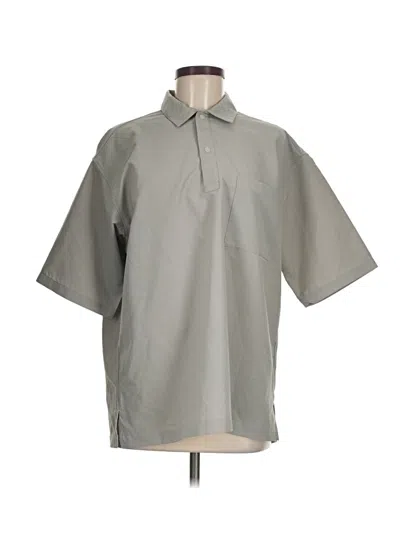 Pre-owned Assorted Brands Short Sleeve Button Down Shirt In Gray