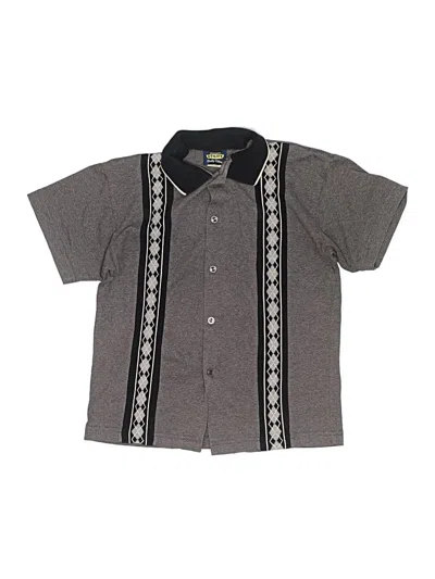 Pre-owned Assorted Brands Kids' Short Sleeve Button Down Shirt In Gray