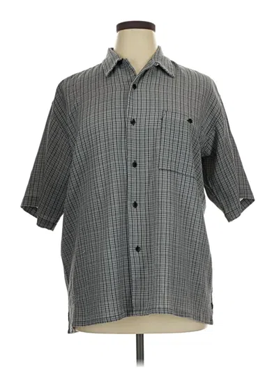 Pre-owned Assorted Brands Short Sleeve Button Down Shirt In Gray