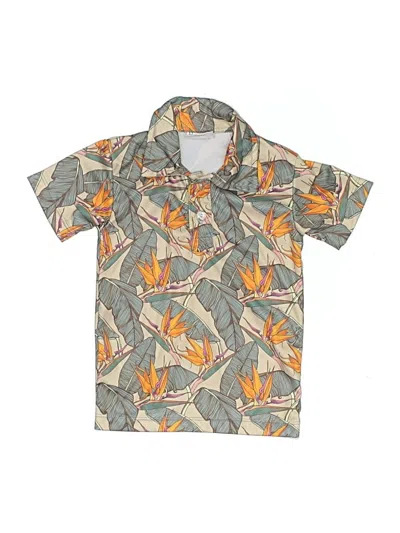 Pre-owned Assorted Brands Kids' Short Sleeve Button Down Shirt In Gray