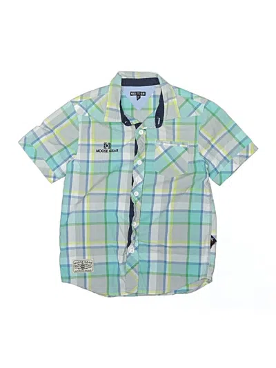 Pre-owned Assorted Brands Kids' Short Sleeve Button Down Shirt In Green