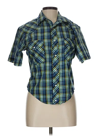 Pre-owned Assorted Brands Short Sleeve Button Down Shirt In Green