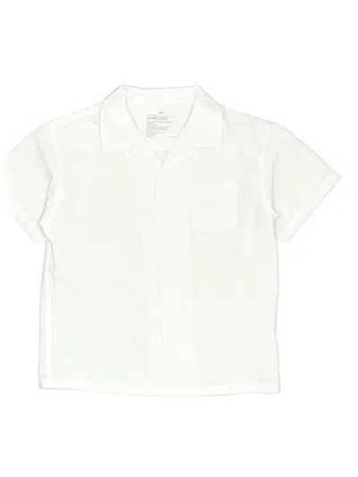 Pre-owned Assorted Brands Kids' Short Sleeve Button Down Shirt In Ivory