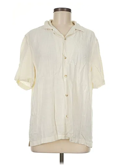 Pre-owned Assorted Brands Short Sleeve Button Down Shirt In Ivory