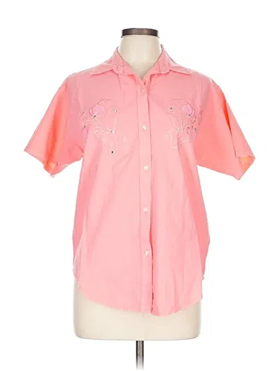 Pre-owned Assorted Brands Short Sleeve Button Down Shirt In Pink