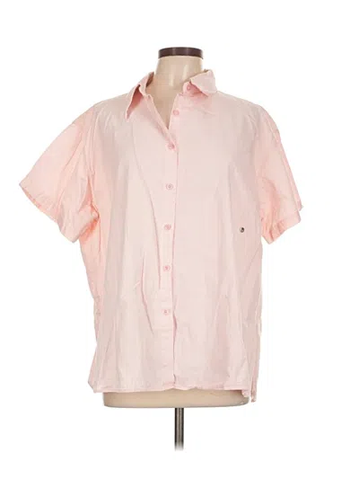Pre-owned Assorted Brands Short Sleeve Button Down Shirt In Pink