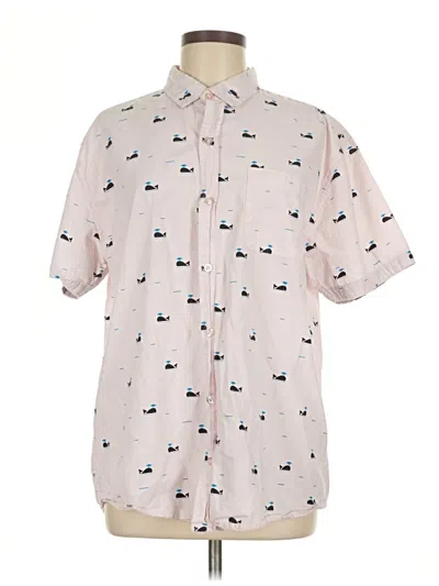 Pre-owned Assorted Brands Short Sleeve Button Down Shirt In Pink
