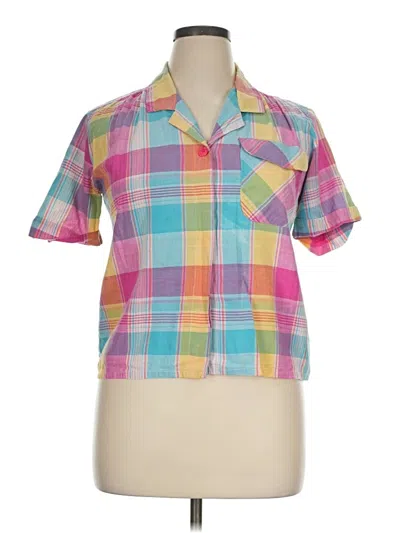 Pre-owned Assorted Brands Short Sleeve Button Down Shirt In Pink