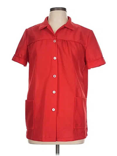 Pre-owned Assorted Brands Short Sleeve Button Down Shirt In Red