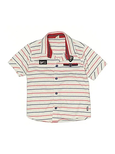 Pre-owned Assorted Brands Kids' Short Sleeve Button Down Shirt In Red