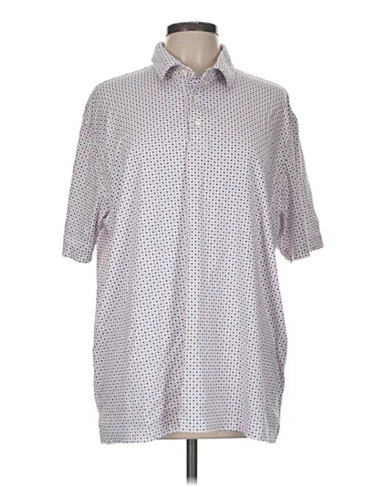 Pre-owned Assorted Brands Short Sleeve Button Down Shirt In Silver