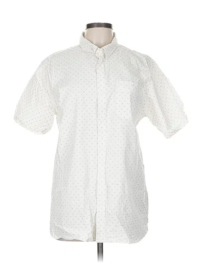 Pre-owned Assorted Brands Short Sleeve Button Down Shirt In White