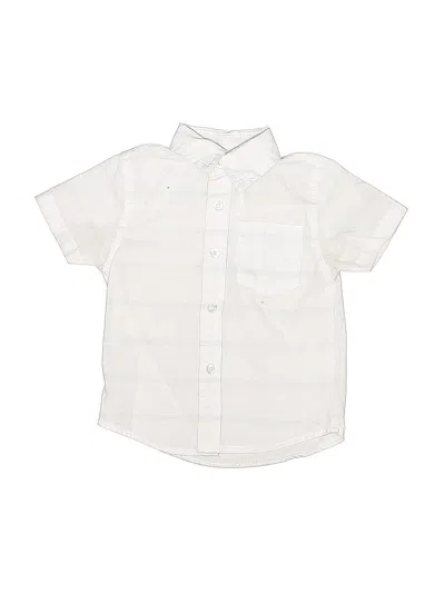 Pre-owned Assorted Brands Kids' Short Sleeve Button Down Shirt In White