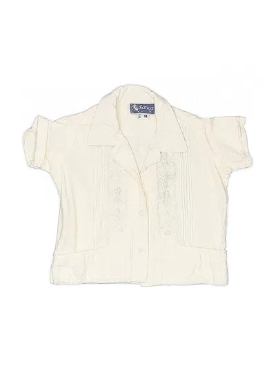 Pre-owned Assorted Brands Babies' Short Sleeve Button Down Shirt In White