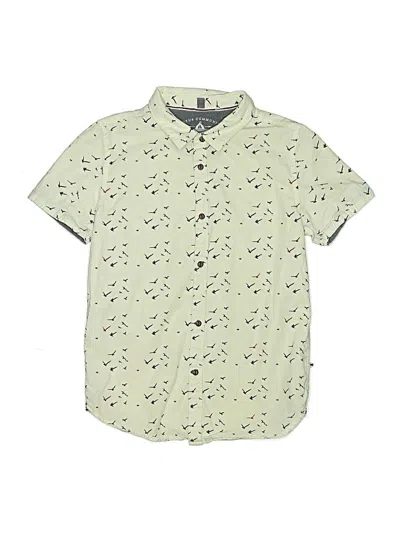 Pre-owned Assorted Brands Kids' Short Sleeve Button Down Shirt In White