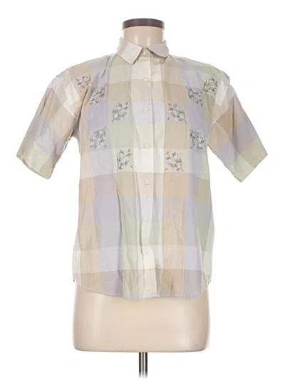 Pre-owned Assorted Brands Short Sleeve Button Down Shirt In White