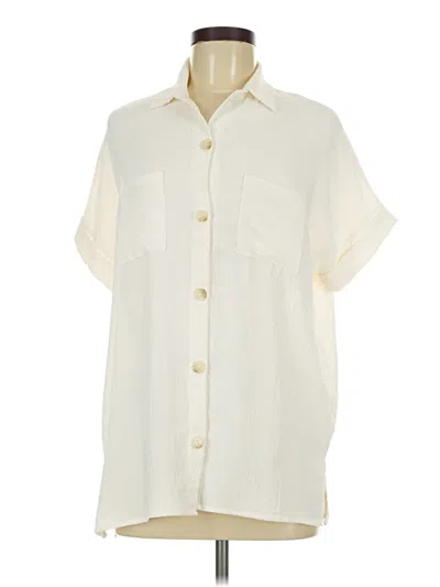 Pre-owned Assorted Brands Short Sleeve Button Down Shirt In White