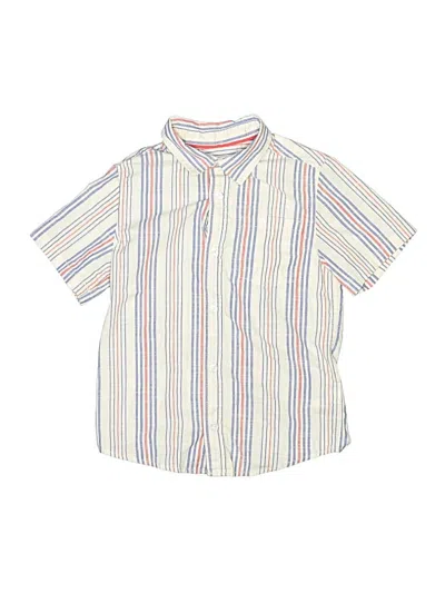 Pre-owned Assorted Brands Kids' Short Sleeve Button Down Shirt In White