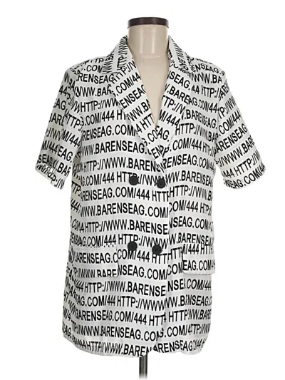Pre-owned Assorted Brands Short Sleeve Button Down Shirt In White