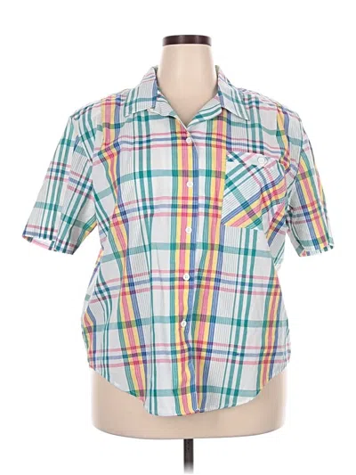 Pre-owned Assorted Brands Short Sleeve Button Down Shirt In White