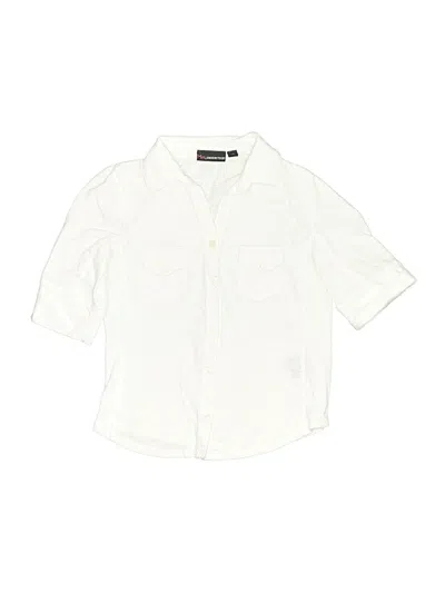 Pre-owned Assorted Brands Kids' Short Sleeve Button Down Shirt In White
