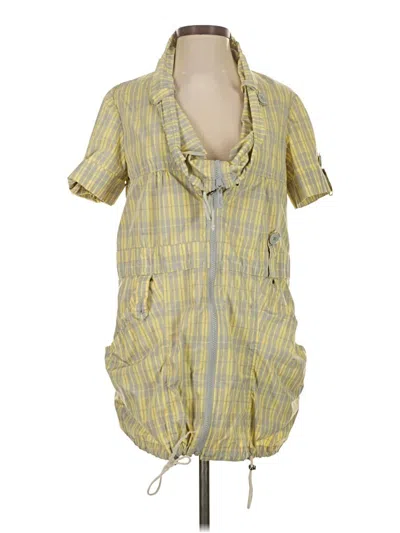 Pre-owned Assorted Brands Short Sleeve Button Down Shirt In Yellow
