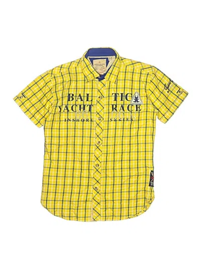 Pre-owned Assorted Brands Kids' Short Sleeve Button Down Shirt In Yellow