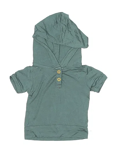 Pre-owned Assorted Brands Babies' Short Sleeve Henley Shirt In Blue