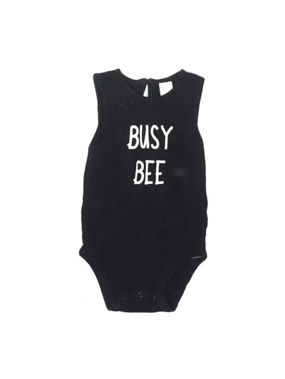 Pre-owned Assorted Brands Babies' Short Sleeve Onesie In Black
