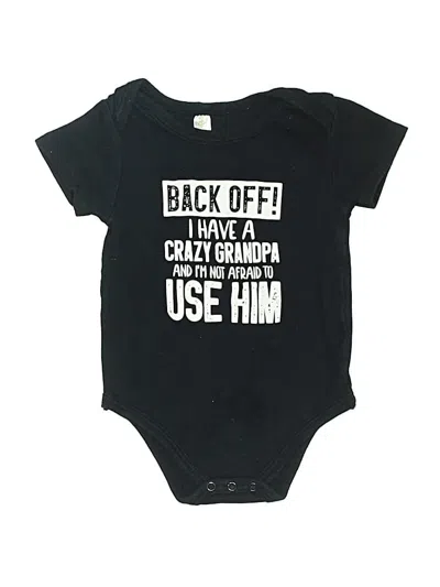 Pre-owned Assorted Brands Babies' Short Sleeve Onesie In Black