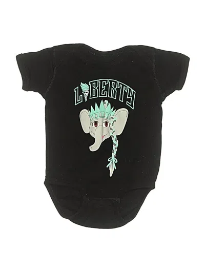 Pre-owned Assorted Brands Babies' Short Sleeve Onesie In Black
