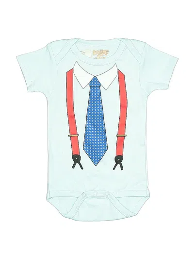 Pre-owned Assorted Brands Babies' Short Sleeve Onesie In Blue