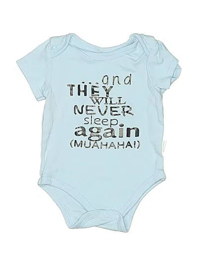 Pre-owned Assorted Brands Babies' Short Sleeve Onesie In Blue