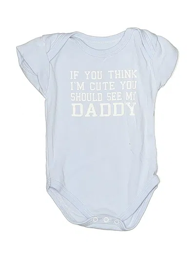 Pre-owned Assorted Brands Babies' Short Sleeve Onesie In Blue