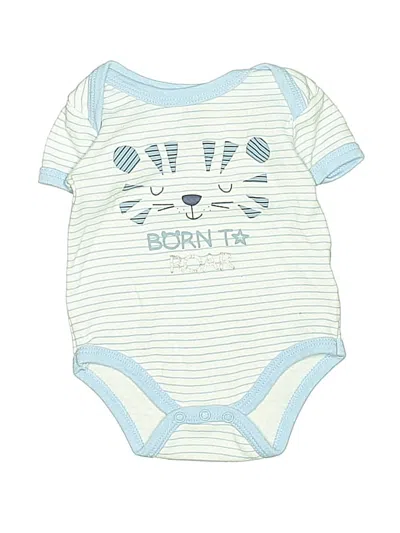 Pre-owned Assorted Brands Babies' Short Sleeve Onesie In Blue