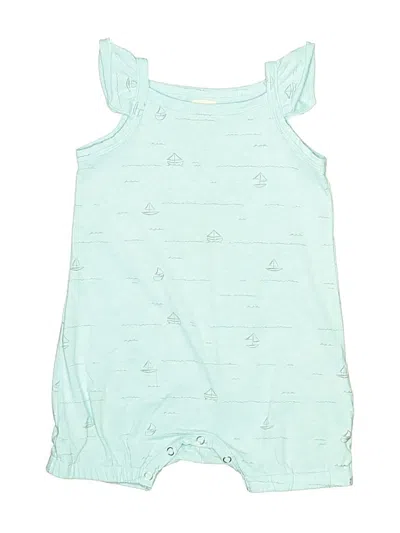 Pre-owned Assorted Brands Babies' Short Sleeve Onesie In Blue