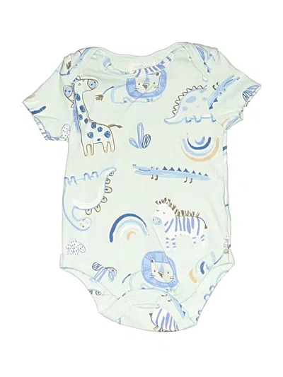 Pre-owned Assorted Brands Babies' Short Sleeve Onesie In Blue