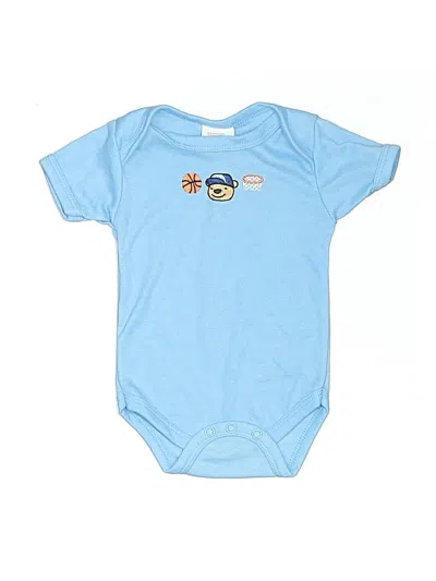 Pre-owned Assorted Brands Babies' Short Sleeve Onesie In Blue