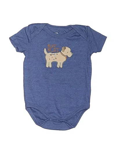 Pre-owned Assorted Brands Babies' Short Sleeve Onesie In Blue