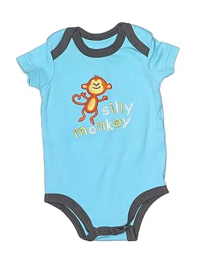 Pre-owned Assorted Brands Babies' Short Sleeve Onesie In Blue