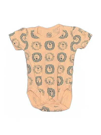 Pre-owned Assorted Brands Kids' Short Sleeve Onesie In Brown