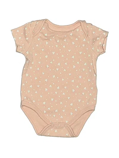 Pre-owned Assorted Brands Babies' Short Sleeve Onesie In Brown