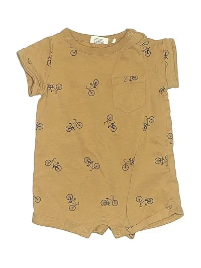 Pre-owned Assorted Brands Babies' Short Sleeve Onesie In Gold