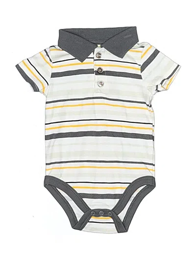 Pre-owned Assorted Brands Babies' Short Sleeve Onesie In Gray