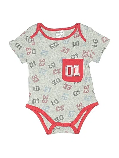Pre-owned Assorted Brands Babies' Short Sleeve Onesie In Gray