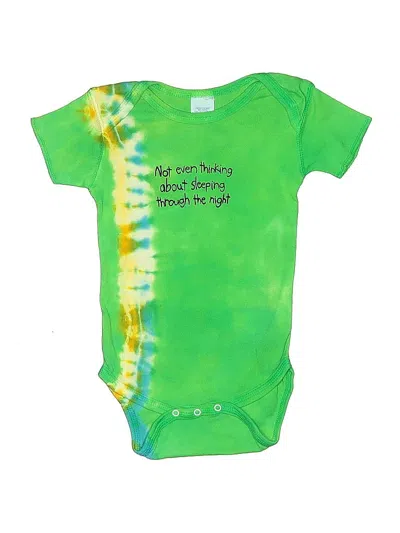 Pre-owned Assorted Brands Babies' Short Sleeve Onesie In Green