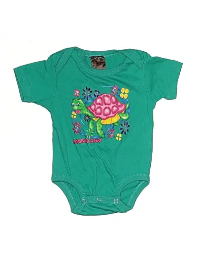 Pre-owned Assorted Brands Kids' Short Sleeve Onesie In Green