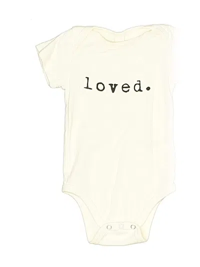 Pre-owned Assorted Brands Babies' Short Sleeve Onesie In Ivory